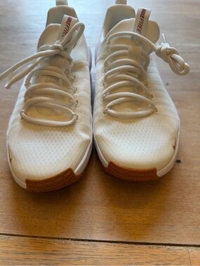 Nike Women's Cream/White Sneakers with Gum Accents